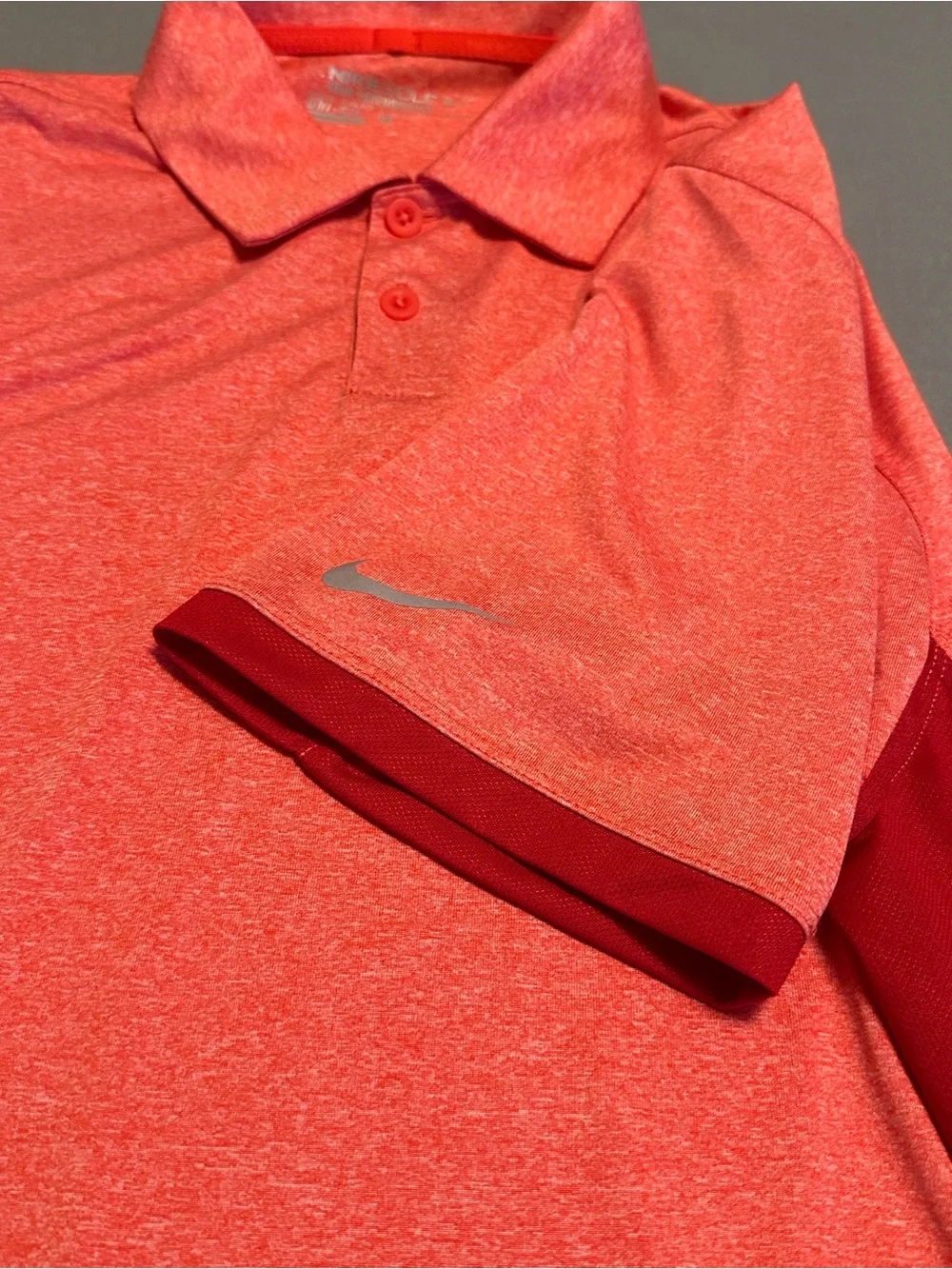 Nike Coral Polo with Red Side‎ Panels